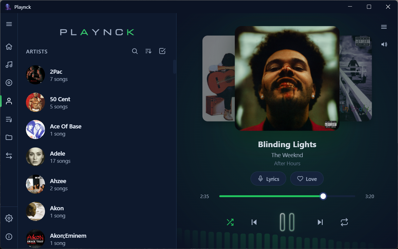 Playnck artists view