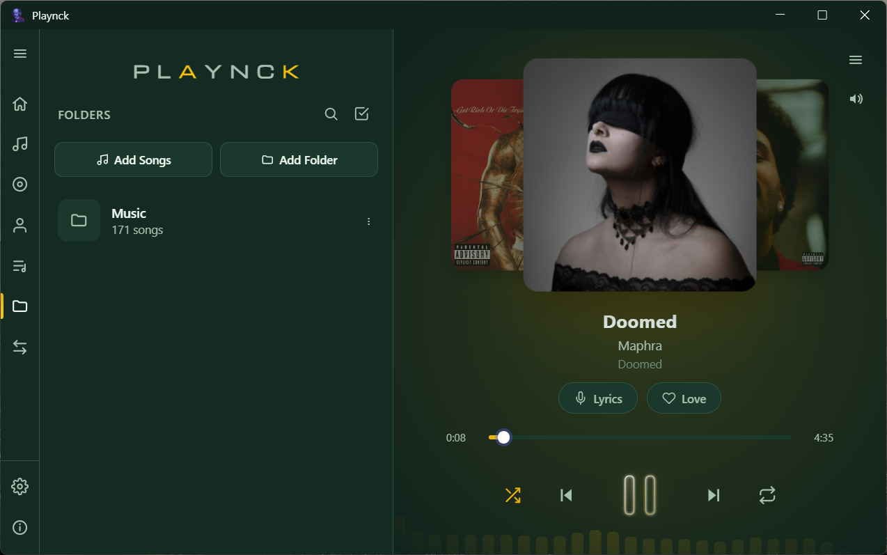 Playnck folders view