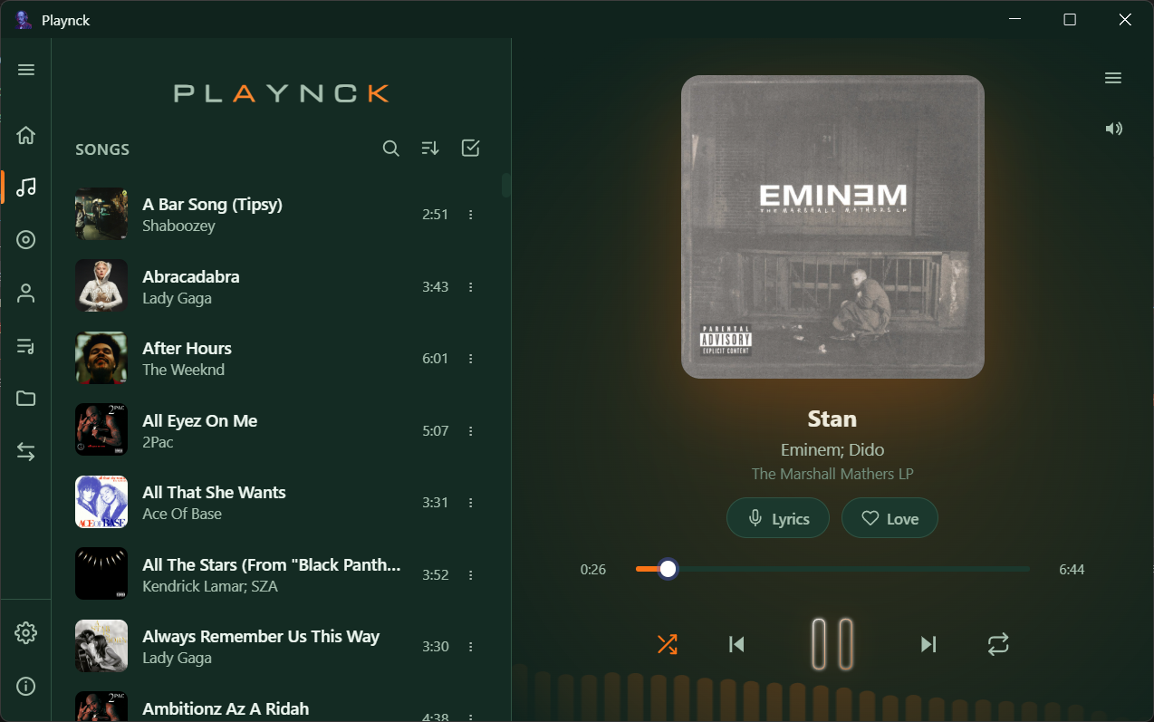 Playnck screenshot